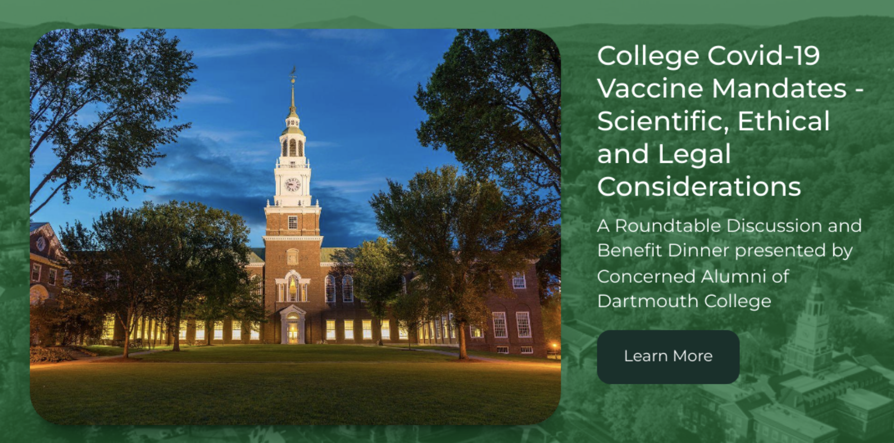Apr 26 (Hanover, NH): Roundtable Discussion + Dinner